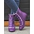 abordables Botines-Mujer Botas Botas con botones Bullock Zapatos Tallas Grandes Exterior Diario Color sólido Botines Botines Invierno Tacón de gatito Dedo Puntiagudo Elegante Casual Minimalismo Zapatos de Paseo PU