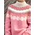 cheap Sweaters &amp; Cardigans-Women&#039;s Pullover Sweater Jumper Jumper Ribbed Knit Oversized Stand Collar Striped Outdoor Christmas Stylish Casual Fall Winter Pink S M L