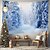 cheap Forest Tapestry-Hanging Tapestry Winter Wonderland Snow Forest Wall Art Large Tapestry Mural Decor Photograph Backdrop Blanket Curtain Home Bedroom Living Room Decoration