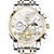 abordables Relojes de Cuarzo-OLEVS Hombre Relojes de cuarzo Moda Reloj Casual Reloj de Muñeca Pantalla de fase lunar Luminoso Calendario Cronógrafo Acero Inoxidable Reloj