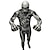 preiswerte Klassischer Horror-Totenkopf Zalgo-Monster Halloween Cosplay Kostüm Bodysuits Karnevalskostüm Ganzkörperanzug Cosplay Kinder Erwachsene Herren Jungen Karneval Maskerade Leistung Party Halloween Einfache