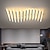 levne Vestavná světla-obdélníkové geometrické led stropní svítidlo 12/15 hlavový stmívatelný lustr pro obývací pokoj ložnice, stmívatelné zapuštěné stropní světlo, moderní lineární LED stropní svítidla s vlnou 110-240v