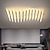 voordelige Plafondlampen-rechthoekige geometrische led-plafondlamp 12/15 kop dimbare kroonluchter voor slaapkamer woonkamer, dimbare inbouw plafondlamp, moderne lineaire led-plafondverlichting armatuur-golf 110-240v