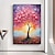 billige Blomstrede/botaniske malerier-mintura håndlavet farve tekstur træ oliemalerier på lærred vægkunst dekoration moderne abstrakt billede til boligindretning rullet rammeløst ustrakt maleri
