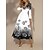 cheap Casual Dresses-Women&#039;s Casual Dress Floral Swing Dress Floral Dress V Neck Print Long Dress Maxi Dress Outdoor Vacation Fashion Streetwear Regular Fit 3/4 Length Sleeve White Pink Blue Spring Fall S M L XL XXL