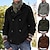 cheap Men&#039;s Cardigan Sweater-Men&#039;s Sweater Cardigan Sweater Ribbed Knit Knitted Regular Stand Collar Plain Daily Wear Going out Warm Ups Modern Contemporary Clothing Apparel Winter Black Brown S M L