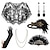 cheap Historical &amp; Vintage Costumes-Retro Vintage Roaring 20s 1920s Flapper Headband Accesories Set The Great Gatsby Women&#039;s Feather Carnival Performance Wedding Party