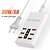 billige USB Hubs-USB 2.0 Hubs 6 Havne 6-i-1 USB-hub med RJ45 5V / 2A Strøm levering Til Tablet Smartphone