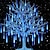 Недорогие LED ленты-огни метеорного дождя на открытом воздухе, 20 дюймов, 8 трубок, 240 светодиодных фонарей снегопада, водонепроницаемые рождественские огни метеорита на открытом воздухе, подвесные огни падающего дождя для кустов деревьев, праздничное рождественское украшен