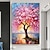 Χαμηλού Κόστους Πίνακες με Λουλούδια/Φυτά-mintura χειροποίητη έγχρωμη υφή ελαιογραφίες δέντρων σε καμβά διακόσμηση τοίχου μοντέρνα αφηρημένη εικόνα για διακόσμηση σπιτιού τυλιγμένη ζωγραφική χωρίς πλαίσιο