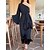 cheap Party Dresses-Women&#039;s Long Dress Maxi Dress Prom Dress Party Dress Wedding Guest Dress Black Pure Color Long Sleeve Spring Fall Winter Tassel Fringe Fashion One Shoulder Winter Dress Evening Party Wedding Guest