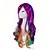 abordables Perruques de carnaval-perruque synthétique bouclée frange soignée perruque longue vin rouge noir a1 cheveux synthétiques blonds design à la mode pour femmes mignon cosplay bleu violet vert perruques de carnaval