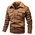 cheap Men&#039;s Jackets &amp; Coats-Men&#039;s Chore Jacket Brown Suede Jacket Daily Wear Spring &amp;  Fall Basic Casual Solid / Plain Color Lapel Regular Black Coffee Gray Jacket