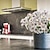 baratos Flor artificial-1 peça de flores falsas, plantador suspenso interno e externo, plantas de plástico falsas sem desbotamento para decoração de varanda, vaso de caixa de janela