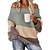 cheap Sweaters &amp; Cardigans-Women&#039;s Pullover Sweater Jumper Jumper Ribbed Knit Patchwork Cold Shoulder Regular Off Shoulder Color Block Daily Casual Drop Shoulder Spring Fall Pink Wine S M L