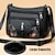 cheap Crossbody Bags-Women&#039;s Crossbody Bag Shoulder Bag Hobo Bag PU Leather Outdoor Daily Holiday Embroidery Zipper Large Capacity Waterproof Lightweight Solid Color Flower Folk Black