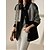 cheap Coats &amp; Trench Coats-Women&#039;s Winter Coat Casual Jacket Fall Winter Street Daily Wear Vacation Regular Coat Thermal Warm Windproof Regular Fit Casual Daily Street Style Jacket Print Long Sleeve Print Color Block Stripes