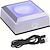 رخيصةأون أضواء الديكور-قاعدة ضوء LED بلاستيكية قابلة لإعادة الشحن USB، كريستال ثلاثي الأبعاد، زجاج، أكريليك أو مادة شفافة وشفافة، قاعدة عرض مفتاح لمس متغير اللون، 2.68 × 2.68 × 1.13 بوصة