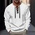 cheap Men&#039;s Sweatshirts-Men&#039;s Sweatshirt Black White Gray Plain V Neck Sports &amp; Outdoor Daily Holiday Lace up Streetwear Basic Casual Spring &amp;  Fall Clothing Apparel Hoodies Sweatshirts  Long Sleeve