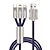 abordables Cables para móviles-Cable de carga múltiple 100W 3,3 pies USB A a Tipo C / Micro / IP 3.5 A Carga rápida nailon trenzado Para Macbook iPad Samsung Accesorio para Teléfono Móvil