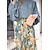 cheap Women&#039;s Two Piece Sets-Women&#039;s Shirt Pants Sets Floral Print Casual Daily Fashion Puff Sleeve Long Sleeve Round Neck Blue Spring &amp;  Fall