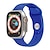 levne Řemínky na Apple Watch-Sportovní značka Kompatibilní s Řemínek k hodinkám Apple Watch 38 mm 40 mm 41 mm 42 mm 44 mm 45 mm 49 mm Elastický Robustní Nastavitelný Silikon Náhradní pásek na hodinky pro iwatch Ultra 2 Series 9
