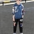 Недорогие Комплекты-Комплект из 2 предметов, детские штаны с капюшоном для мальчиков, спортивные костюмы с длинными рукавами, белые, черные, пыльно-синие, с буквенным принтом, на открытом воздухе, крутой комплект в уличном стиле