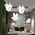 voordelige Dimbare plafondlampen-led hanglamp 46cm metaal pvc modern eenvoudig mode hanglamp wit voor studeerkamer kantoor eetkamer verlichtingsarmatuur 110-240v