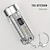 abordables Feux de travail-Mini lampe de poche porte-clés rechargeable par USB avec lumières latérales multicolores - 7 modes d&#039;éclairage pour le camping et les urgences