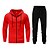 cheap Sports &amp; Outdoors-Men&#039;s 2 Piece Tracksuit Sweatsuit Athletic Long Sleeve Winter Thermal Warm Breathable Moisture Wicking Fitness Running Jogging Sportswear Activewear Polka Dot Black Red Blue