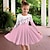 cheap Girl&#039;s 3D Dresses-Girls&#039; 3D Floral Dress Pink Long Sleeve 3D Print Fall Winter Sports &amp; Outdoor Daily Holiday Cute Casual Beautiful Kids 3-12 Years Casual Dress A Line Dress Above Knee Polyester Regular Fit