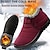 abordables Baskets femme-Homme Femme Basket Bottes Slip-Ons Bottes de neige Bottes imperméables Bottes d&#039;hiver du quotidien Couleur unie Doublé en Polaire Bottines Bottines Hiver Broderie Fermeture Talon Plat Bout rond