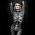 cheap Carnival Costumes-Skeleton / Skull Cosplay Costume Bodysuits Adults&#039; Women&#039;s Cosplay Halloween Performance Party Halloween Halloween Carnival Masquerade Easy Halloween Costumes Mardi Gras