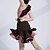 Χαμηλού Κόστους Latin Ρούχα Χορού-Λάτιν Χοροί Παιδικά Ρούχα Χορού Φόρεμα Βολάν Κοριτσίστικα Επίδοση Αμάνικο Φυσικό Ελαστίνη