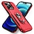 זול נרתיקים לאייפון-טלפון מגן עבור iPhone 15 Pro Max 14 Plus 13 12 11 Pro Max כיסוי אחורי מחזיק טבעת מגן גוף מלא תמיכה בטעינה אלחוטית שִׁריוֹן TPU PC מתכת