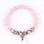 abordables Accessoires portables-Bracelet pendentif amour zèbre rose, fait à la main, perles, carte cadeau de vacances, festival, à la mode