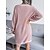 cheap Spring&amp;Autumn Dress-Women&#039;s Casual Dress Sweater Dress Shift Dress Ribbed Mini Dress Fashion Streetwear School Outdoor Street Long Sleeve V Neck Loose Fit 2023 White Pink Blue Color S M L Size