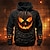 cheap Men&#039;s 3D Hoodies-Halloween Mens Graphic Hoodie Pumpkin Prints Daily Classic Casual 3D Pullover Holiday Going Out Hoodies #1 #2 #3 Long Sleeve Hooded Black Cotton