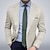 cheap Men&#039;s Blazers-Men&#039;s Blazer Business Cocktail Party Wedding Party Fashion Casual Spring &amp;  Fall Polyester Plain Button Pocket Casual / Daily Single Breasted Blazer khaki Light Blue Gray