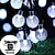 voordelige LED-lichtstrengen-5M Verlichtingsslingers 30 LEDs EL Warm wit Wit Meerkleurig Globe / Ball Lichtslingers Zonne-energie Bruiloft Kerst decoratie 5 V
