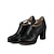 cheap Women&#039;s Heels-Women&#039;s Heels Pumps Plus Size Height Increasing Shoes Party Outdoor Daily Color Block Summer Chunky Heel Round Toe Elegant Vacation Cute Leather Lace-up Black White Red