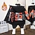 cheap Outerwear-Kids Boys Fleece Jacket Hoodie Jacket Outerwear Graphic Color Block Number Long Sleeve Zipper Coat Outdoor Adorable Daily Automatic button velvet jacket black Large back pocket velvet jacket black