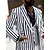 cheap Men&#039;s Blazers &amp; Suits-Men&#039;s Suits Blazer Formal Evening Wedding Party Birthday Party Spring &amp;  Fall Fashion Casual Stripes Polyester Casual / Daily Pocket Single Breasted Blazer White