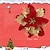 voordelige Krukken, Guirlandes en Swags-50 stuks rode poinsettia bloem kunstmatige kerst decor, glitter poinsettia kerstboom bloem decoratie, diy xmas krans decor