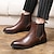 cheap Chelsea Boots-Men&#039;s Boots Dress Shoes Chelsea Boots Plus Size Classic British Outdoor Daily PU Booties / Ankle Boots Loafer Black Brown Fall Winter