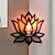 cheap Wall Sculptures-Elegant Wooden Lotus Single Tier Wall Shelf for Home Decor and Storage