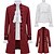 abordables Costumes vintage et anciens-ensemble avec chemise à volants jacquard trench coat perruque coloniale 2 * bonnets de perruque hommes tenues médiévales victoriennes rétro vintage princesse vampire cosplay costume Halloween bal