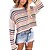 cheap Sweaters &amp; Cardigans-Women&#039;s Pullover Sweater Jumper Jumper Ribbed Knit Patchwork Regular Crew Neck Color Block Daily Stylish Elegant Lantern Sleeve Winter Black White S M L