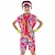 billige Børnekostumer-rulleskøjtetøj dukke y2k cowgirl jakkesæt jumpsuit kjole hot pink piger drenge familie cosplay kostume halloween karneval maskerade