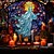 voordelige halloween wandtapijten-halloween glas-in-lood spook hangend tapijt kunst aan de muur groot tapijt muurschildering decor foto achtergrond deken gordijn thuis slaapkamer woonkamer decoratie halloween decoraties